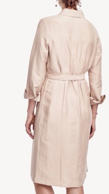Robe Trench Safari Crème Nacrée Ann Taylor - Taille 8 Petite - Neuf Avec étiquettes