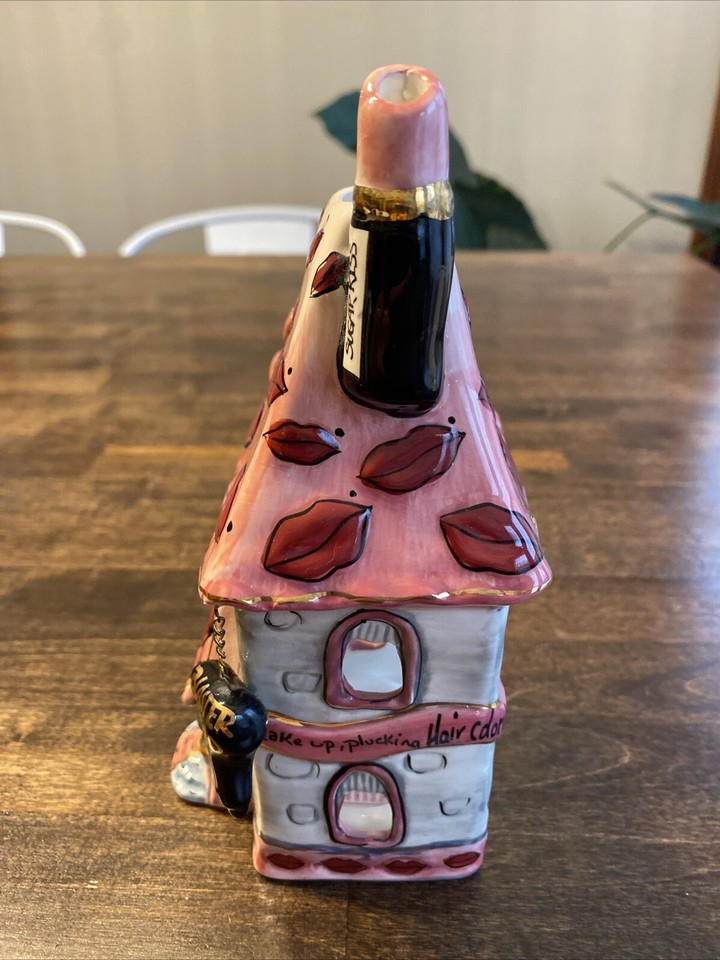 Blue Sky Ceramic Spa Salon Cosmetology Hairdresser Candle Light Up Beauty Lips eBay