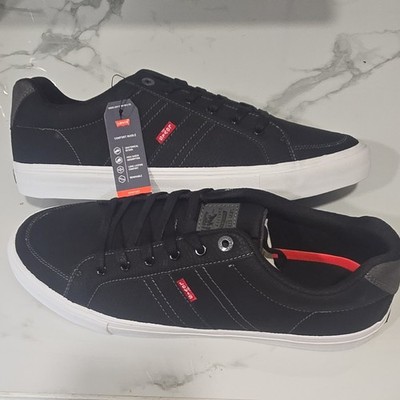 Levi s Turner WX Men s Size 13 Black Charcoal Leather Casual Sneakers NEW