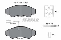 Textar Bremsbelagsatz, Scheibenbremse 2391901 FüR CitroËN Fiat Peugeot