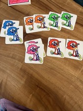 Lot If 10 Scooter Monster Neon 1980s Vintage Skateboarding Sticker