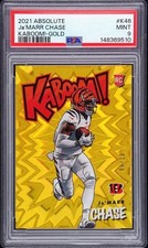 2021 Panini Absolute Ja’Marr Chase Gold Kaboom 4/10 PSA 9
