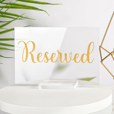 10 Set Acrylic Reserved Table Signs Clear Wedding Reserved Signs with Holder ...
