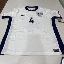 Nike England Home Stadium Shirt 2024 with Rice 4 printing M