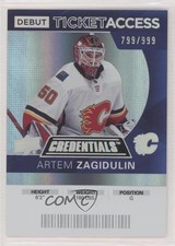 2021 Upper Deck Credentials 2020-21 Debut Ticket Access /999 Artem Zagidulin 0dg