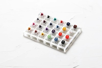 24 Kailh Switch Tester Acrylic Base Blank Keycaps Mechanical Keyboard