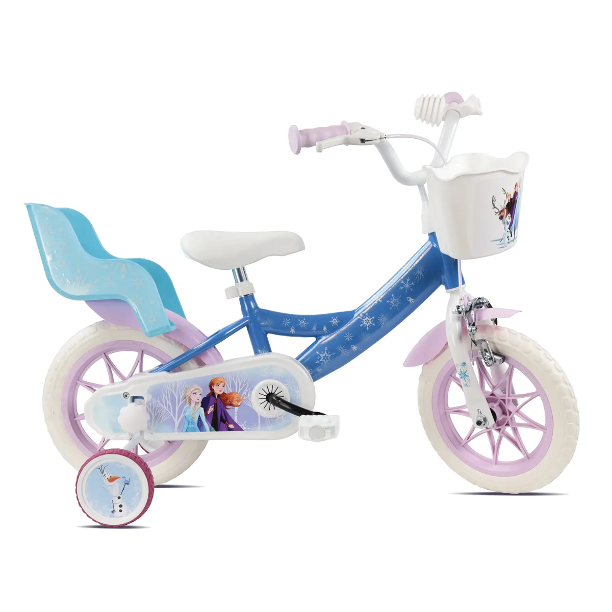 Bicicletta Bambina Disney Frozen 12 Pollici con Rotelle Removibili da 3-5 anni