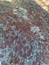 Blue maple burl dyed & stabilized top guitar top wood bass figured wood luthier 