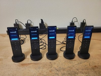 Lot of 5 Control4 NEEO Smart Remote NE-RMT w Charging Base & Power Adapter Lot