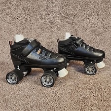 Roller Derby STR Seven Men's Size 7 Quad Roller Black Speed Skates