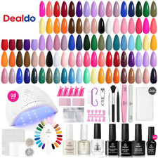 Beetles Gel Nail Polish Kit with U V Light, 68 Pcs Gel Nail Kit 35 Colors Emotio