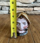 Antique Majolica Toby Jar Sailor Fisherman Pipe Tobacco Humidor Character Head — photo 9