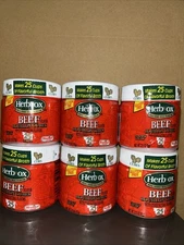 6 HERB -OX Beef Bouillon Cubes, Beef Stock Seasoning, 25 Ct, 3.25 oz Exp.06/26