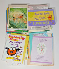 Lot of 70 Greeting Cards Hallmark  Misc Birthday Variety  Organizer Box NOS