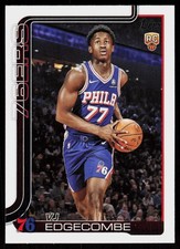 2025-26 Topps VJ Edgecombe #203 BASKETBALL CARD Rookie Philadelphia 76ers RC
