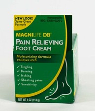 MagniLife DB Pain Relieving FOOT CREAM 4oz Moisturizing Formula homeopathic NIB
