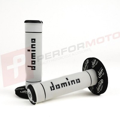 Domino A260 White & Black Offroad Griffe + schwarze Griffpolster für TM Bikes