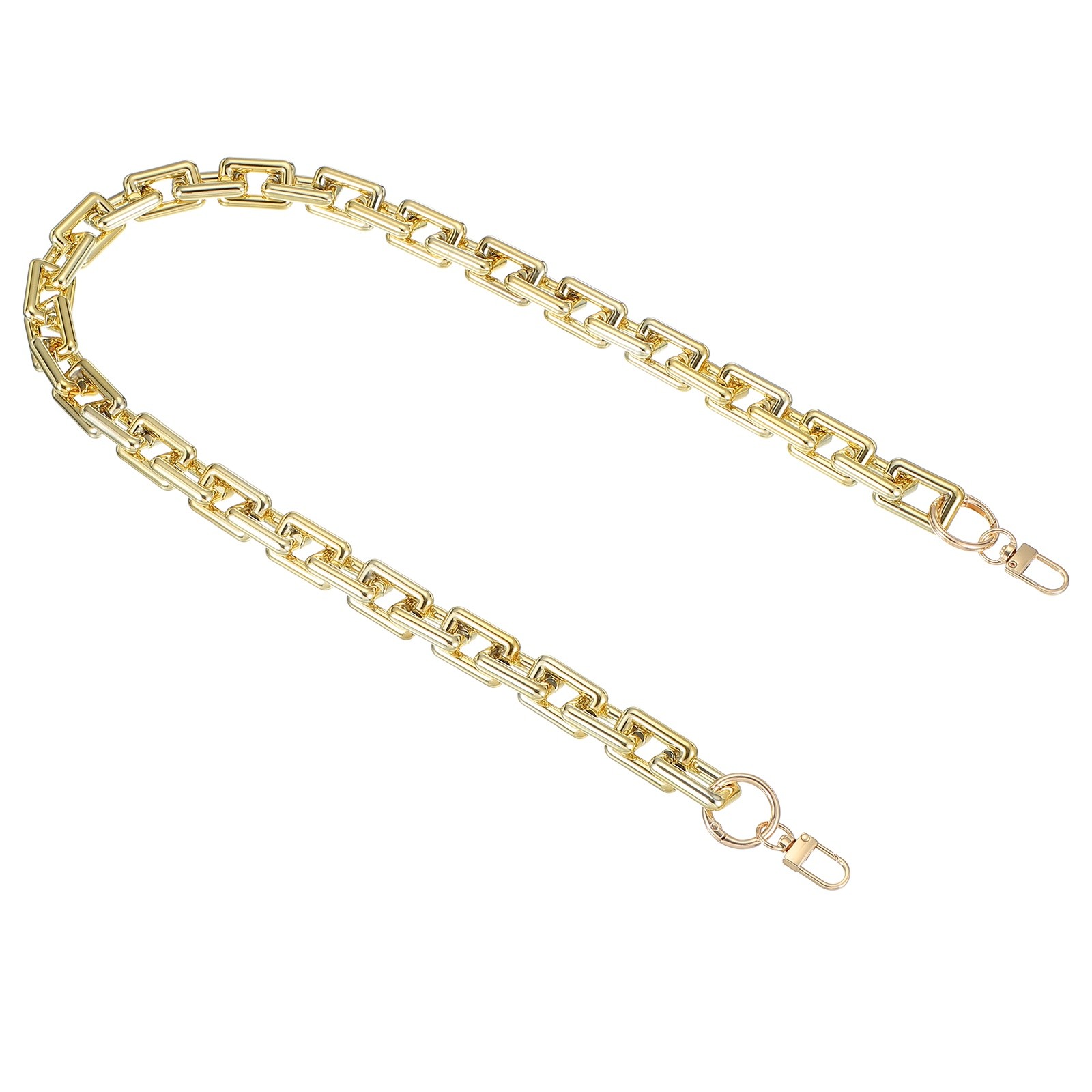 Correa de cadena para bolso, 31.5 cm acrílica para cartera, dorada