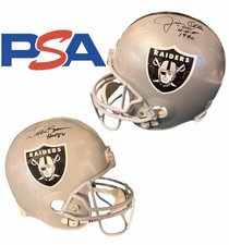 Jim Otto & Willie Brown Dual Signed Auto Raiders FULL SIZE Helmet PSA COA HOF