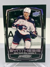 23-24 ADAM FANTILLI Columbus Blue Jackets ENGRAINED SYNTHESIS GREEN PARALLEL S-7