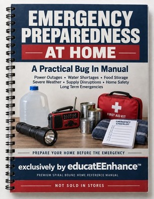 Emergency Preparedness Bug In Survival Manual Disaster Home Spiral Bound Book
