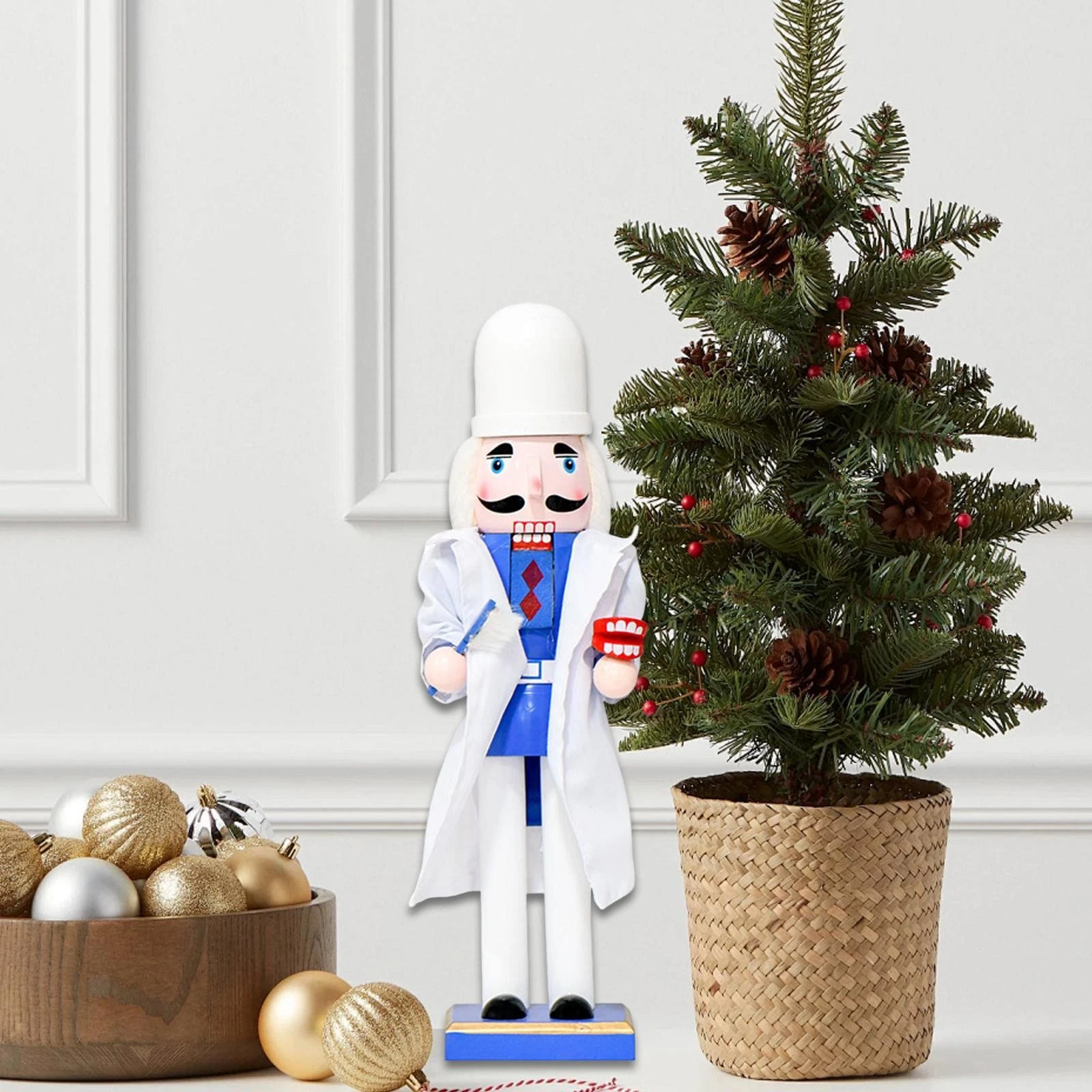 Christmas Nutcracker Decoration Wooden Nutcracker Figurine Decorative 14 inch
Opens in a new window