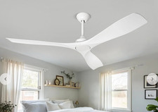 Depuley 52" 3 Blade Ceiling Fan No Light Noisless Reversible DC Motor