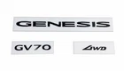 Rear Trunk Glossy Black emblem Full set for 2022-2026 Genesis GV70