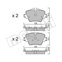 Metelli BremsbeläGe BremsklöTze Vorne FüR BMW 2 Active Tourer F45 218I 22-1037-0
