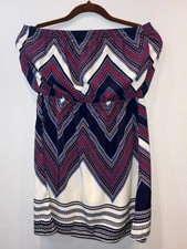 Express Navy Strapless Dress