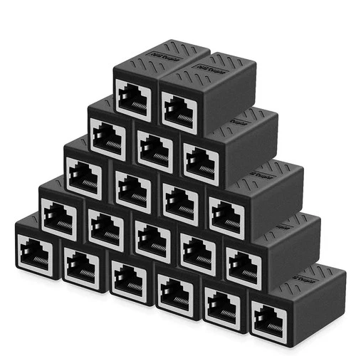 5X(Prolunga per  Ethernet da 20 Pezzi, Accoppiatore RJ45  5  6 Cat6a, C6836