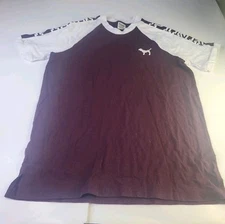 Pink Victoria's  Secret Women Burgondy Tshirt Top Size S .