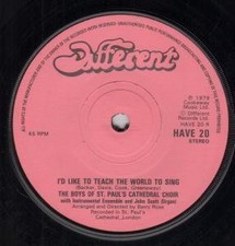 Boys of St Paul's Cathedral Choir I'd Like To Teach the World To Sing 7" vinyl