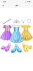 Princess Dress Up Trunk Girls 3-6 Clothes Princess Shoes Wand Necklace