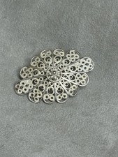 Gioiello Ciondolo Spilla In Filigrana In Argento 925/000