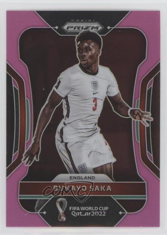 2022 Panini Prizm World Cup Qatar Pink Prizm Bukayo Saka #84 0t30