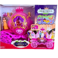 Beautiful Princess Carriage Series Girls' Dream Toy Set With Lights And Dresses