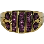 10k Yellow Gold Square and Trillion Cut Pink Tourmaline Ring 1.50CT Size 8