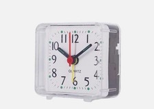 Silent Compact & Portable Alarm Clock Travel Quartz Beep Alarm Clock Small Cute
