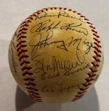 1950's Baseball Signed by (22) Members of the Baseball Hall of Fame