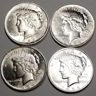 Four 1924-P Peace Silver Dollars....Brilliant Uncirculated