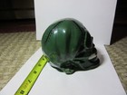 Green ceramic Pirate Skull Coin Piggy Bank  w/ stopper — photo 4