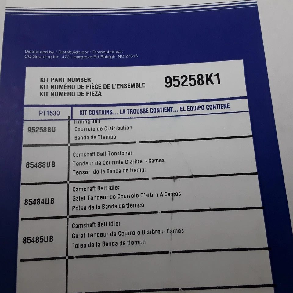 Комплект ремней ГРМ двигателя подходит для Ford Contour Mercury Mystique 1995 1996 1997 - Изображение 4 из 4