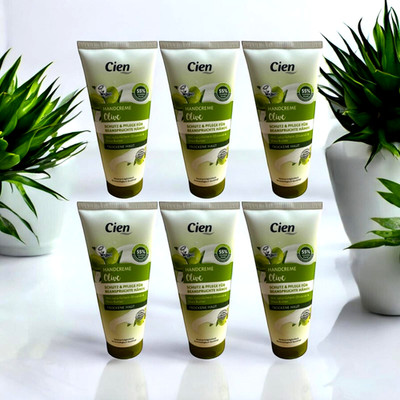 6x 100ml Cien Handcreme mit Olive schnell einziehend für trockene Haut