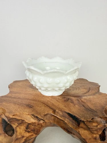 Fenton Glass Vintage Fairy Lamp Base ONLY White Milk Glass Hobnail Pattern