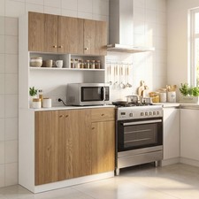 180cm Tall Pantry Cabinet Kitchen Cabinet with USB Ports