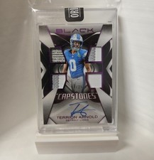2024 Panini Black -Terrion Arnold 4 Patch Quad Laundry Tag Auto Detroit Lions