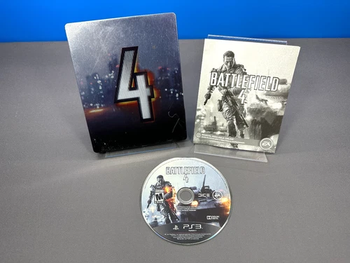 PS3 PLAYSTATION 3 BATTLEFIELD 4 FOUR IV GAME STEELBOOK STEEL BOOK CASE MANUAL