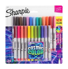 Sharpie Permanent Markers, Ultra Fine Point, Cosmic Color, Limited Edition, 24 C