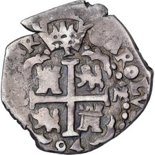 [#1507891] Peru, Carlos II, 1 Réal, 1694, Lima, COB, Silver, AU(50-53)
